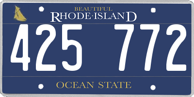RI license plate 425772