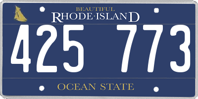 RI license plate 425773