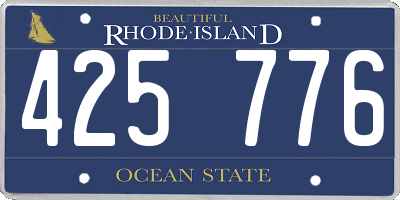 RI license plate 425776