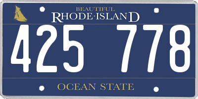 RI license plate 425778