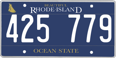 RI license plate 425779