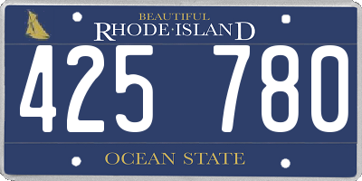 RI license plate 425780