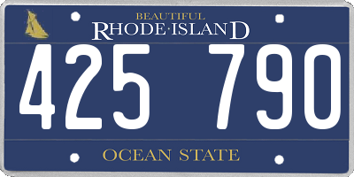 RI license plate 425790