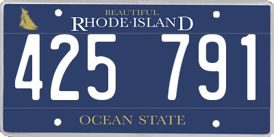 RI license plate 425791