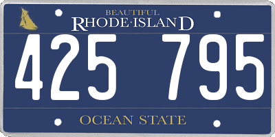 RI license plate 425795