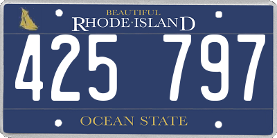 RI license plate 425797