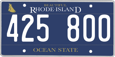 RI license plate 425800