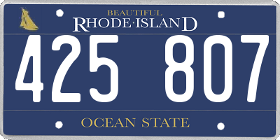 RI license plate 425807