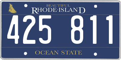 RI license plate 425811