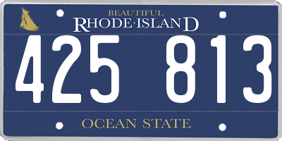 RI license plate 425813