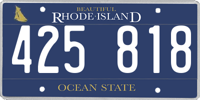 RI license plate 425818