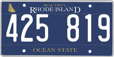 RI license plate 425819