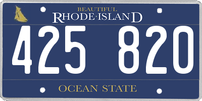 RI license plate 425820