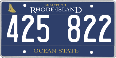 RI license plate 425822