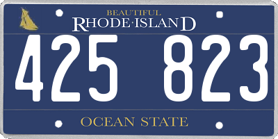 RI license plate 425823