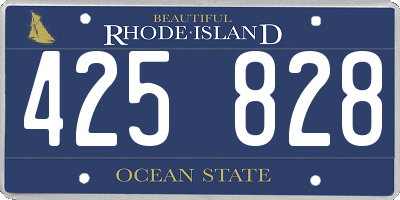 RI license plate 425828
