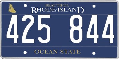 RI license plate 425844