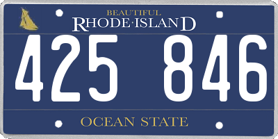 RI license plate 425846
