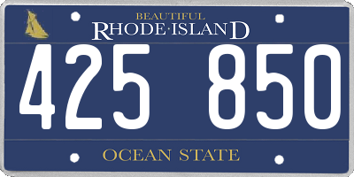 RI license plate 425850