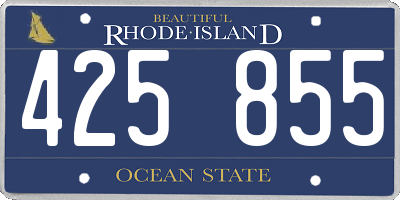 RI license plate 425855