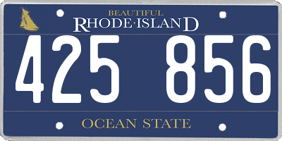 RI license plate 425856