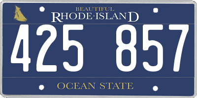 RI license plate 425857