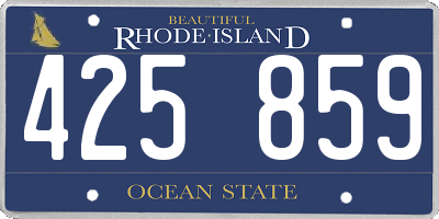 RI license plate 425859