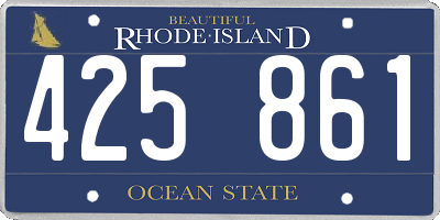 RI license plate 425861