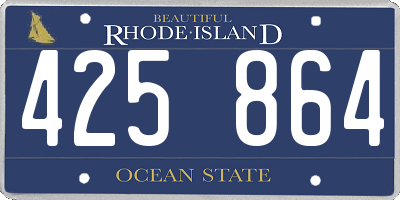 RI license plate 425864