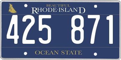 RI license plate 425871