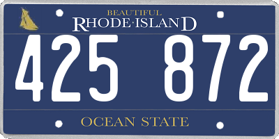 RI license plate 425872