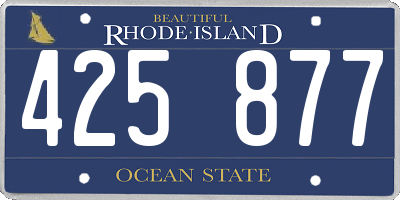 RI license plate 425877