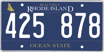 RI license plate 425878