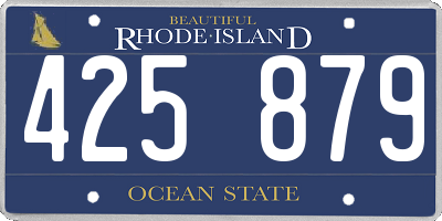 RI license plate 425879