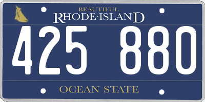 RI license plate 425880