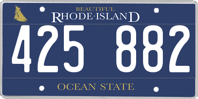 RI license plate 425882