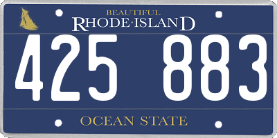RI license plate 425883