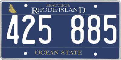 RI license plate 425885