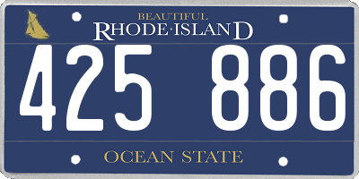 RI license plate 425886