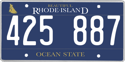 RI license plate 425887