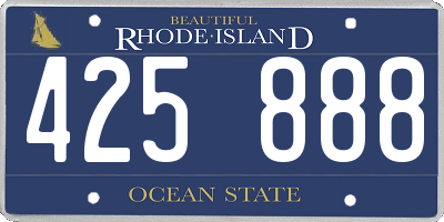 RI license plate 425888