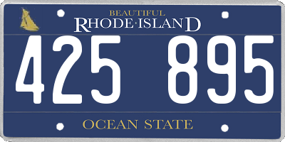 RI license plate 425895