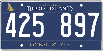 RI license plate 425897