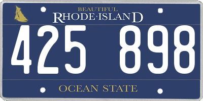 RI license plate 425898