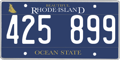 RI license plate 425899