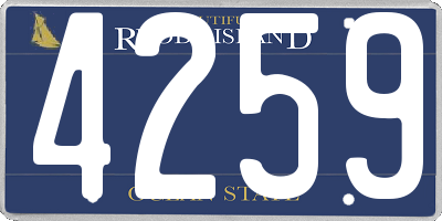 RI license plate 4259