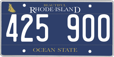 RI license plate 425900