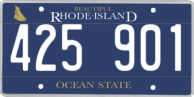 RI license plate 425901