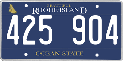 RI license plate 425904