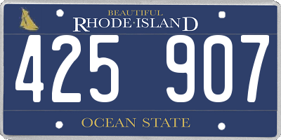 RI license plate 425907